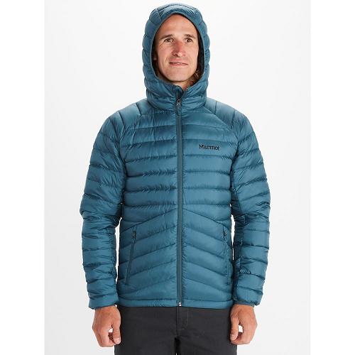 Marmot Down Jacket Blue Grey NZ - Highlander Jackets Mens NZ2508463